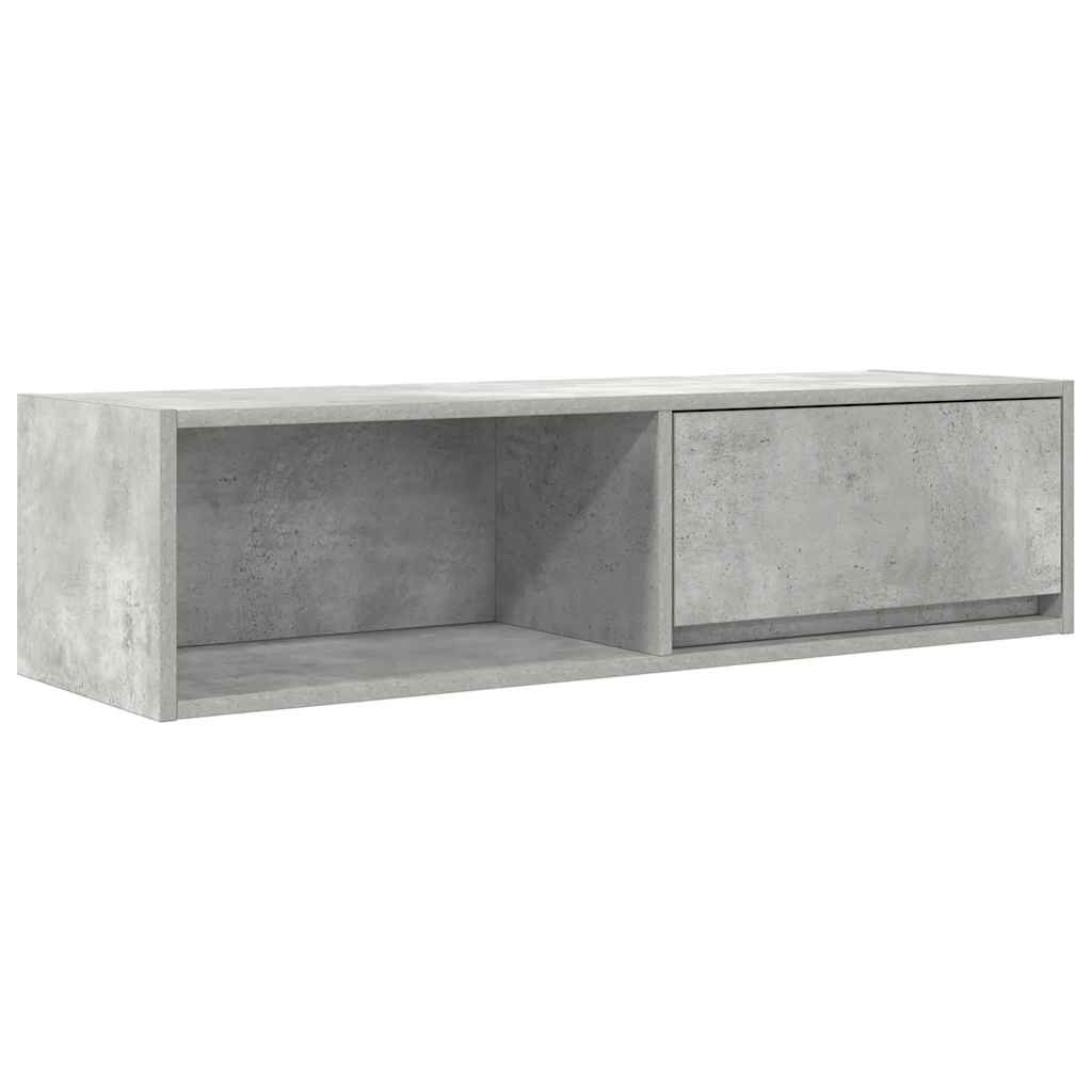 TV Cabinet Concrete Grey 100x31x25,5 cm Engineered Wood