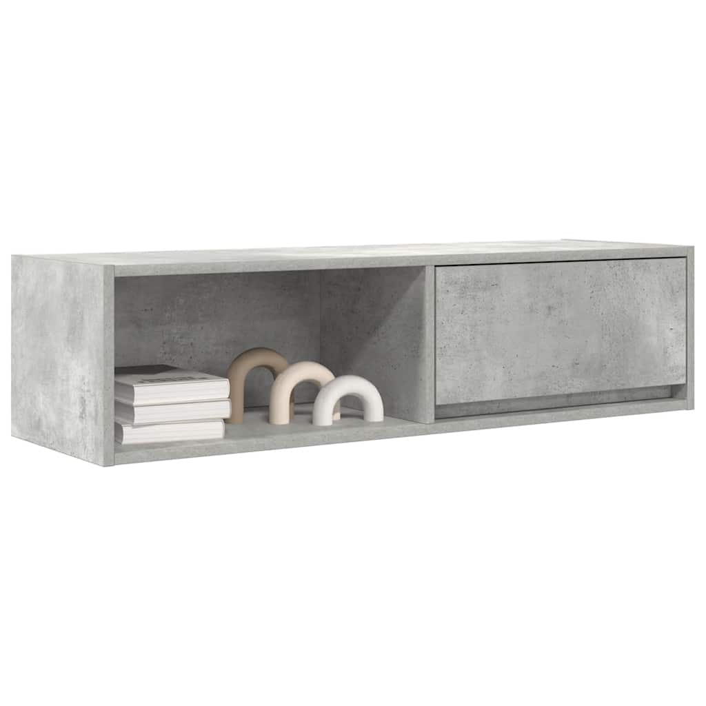 TV Cabinet Concrete Grey 100x31x25,5 cm Engineered Wood
