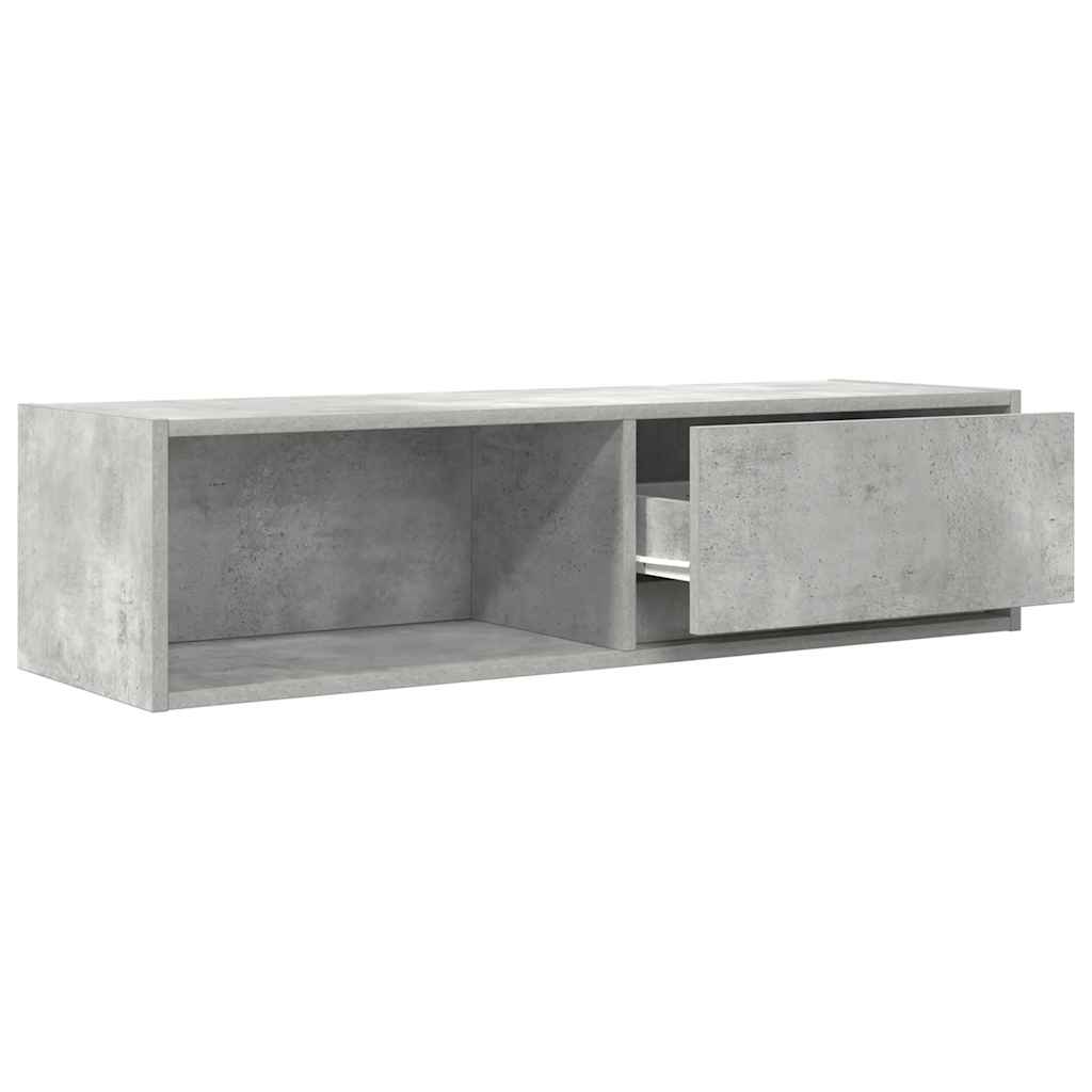 TV Cabinet Concrete Grey 100x31x25,5 cm Engineered Wood