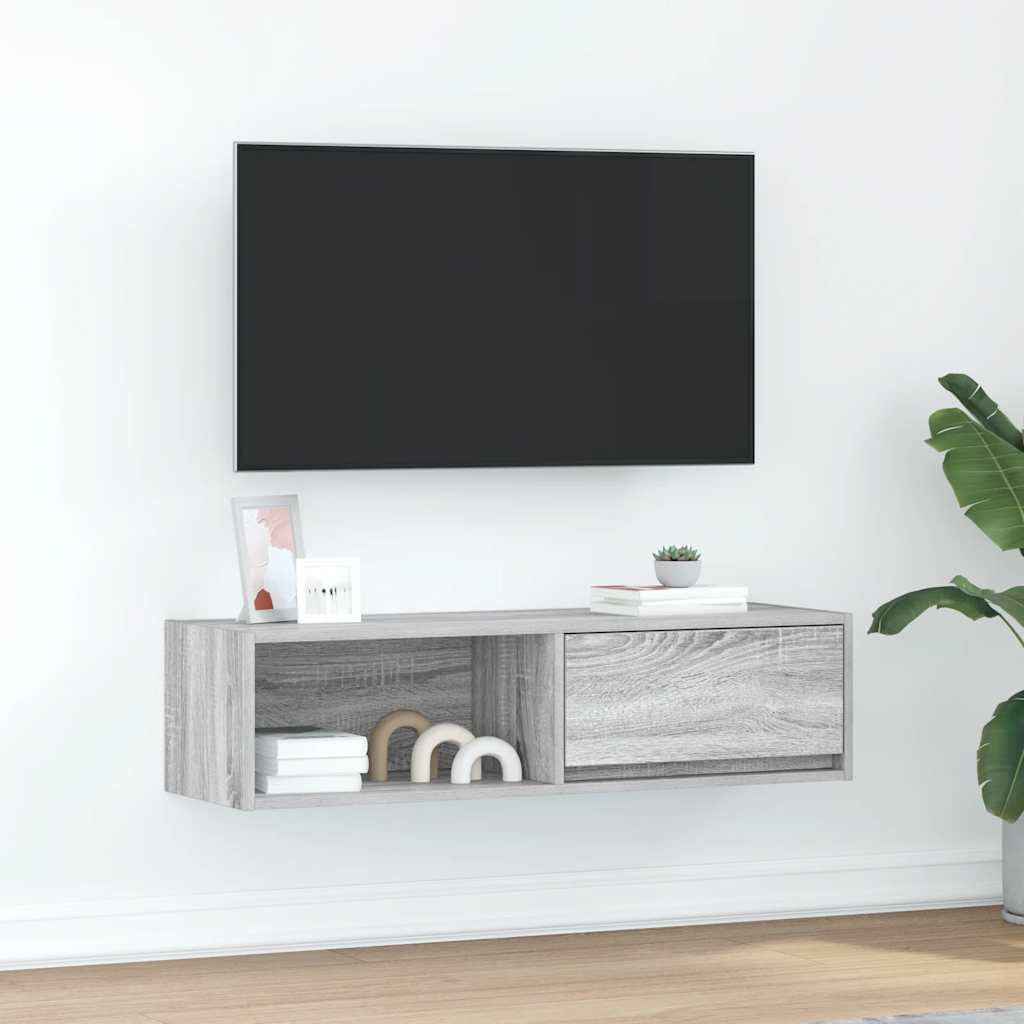 TV Cabinet Grey Sonoma 100x31x25,5 cm Engineered Wood