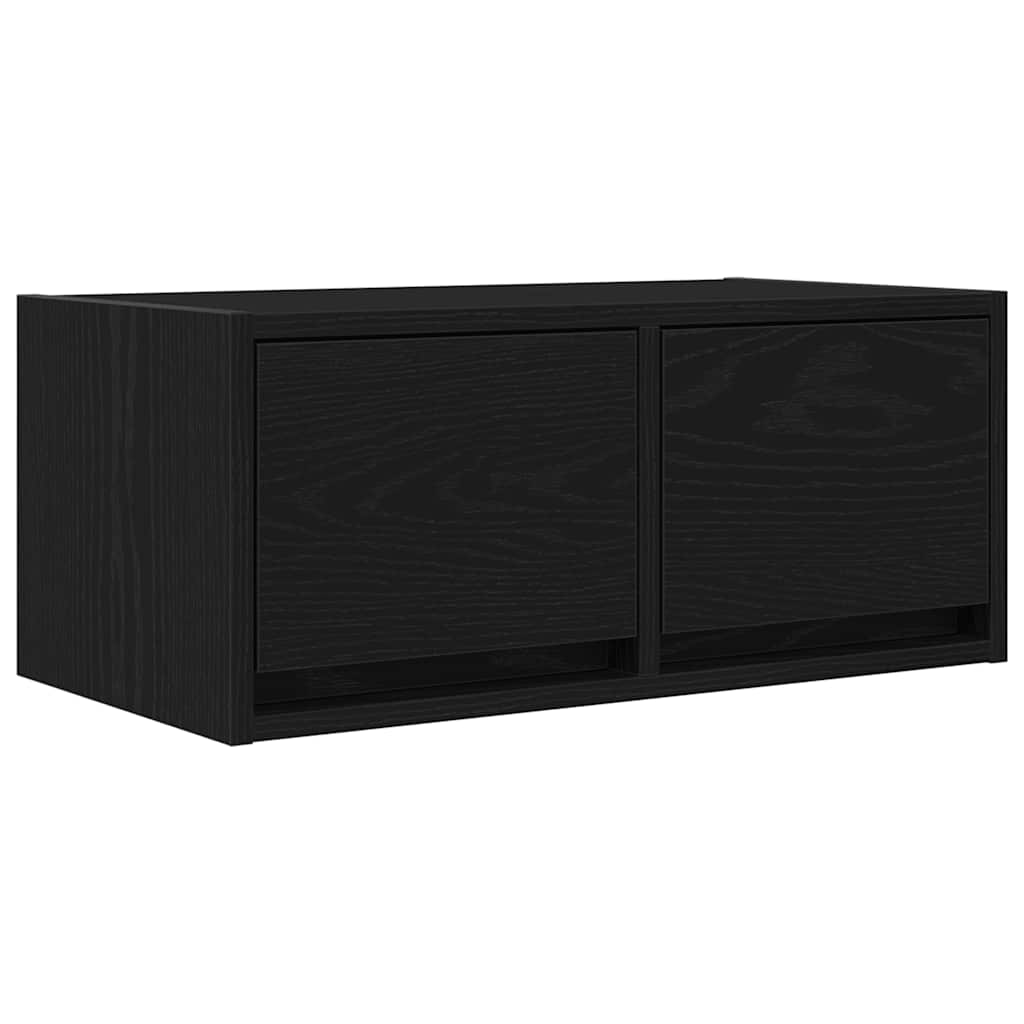 TV Cabinet Black Oak 60x31x25,5 cm Engineered Wood