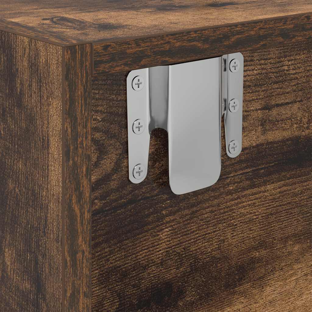 TV Cabinets 2 pcs Smoked Oak 60x31x25,5 cm Engineered Wood