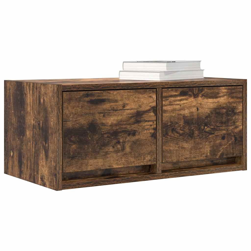 TV Cabinets 2 pcs Smoked Oak 60x31x25,5 cm Engineered Wood