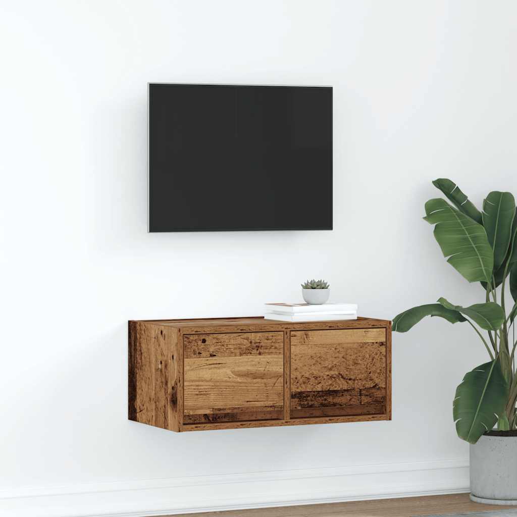 TV Cabinet Old Wood 60x31x25,5 cm Engineered Wood