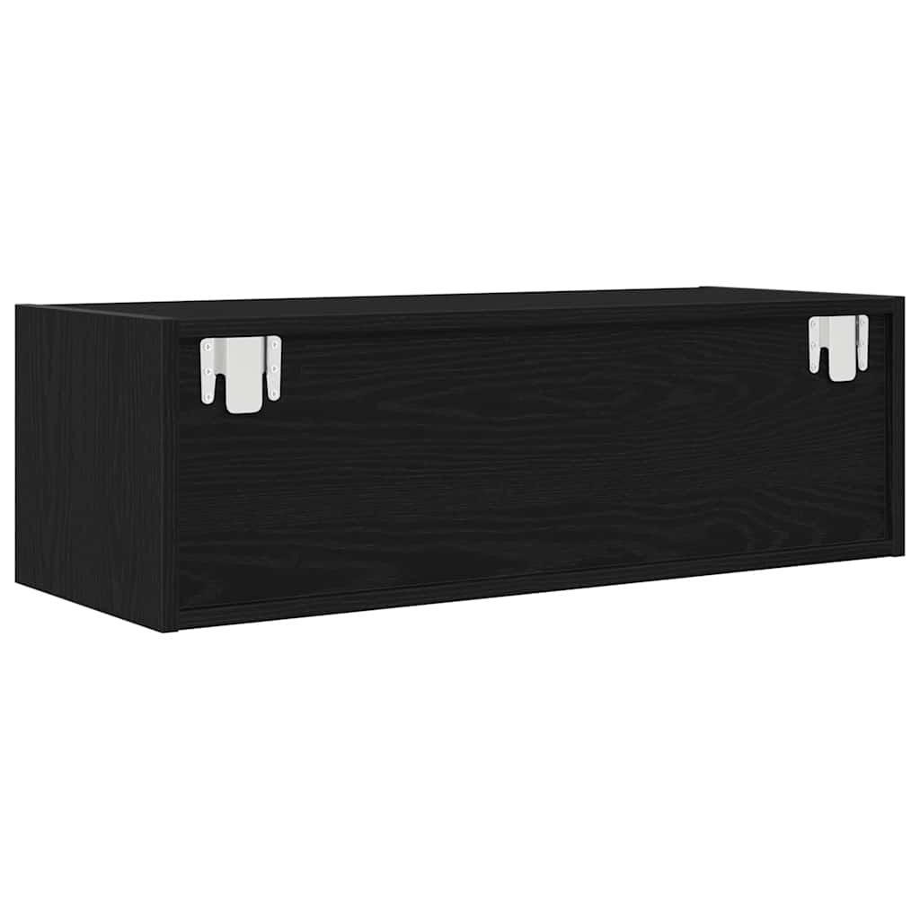 TV Cabinets 2 pcs Black Oak 80x31x25,5 cm Engineered Wood