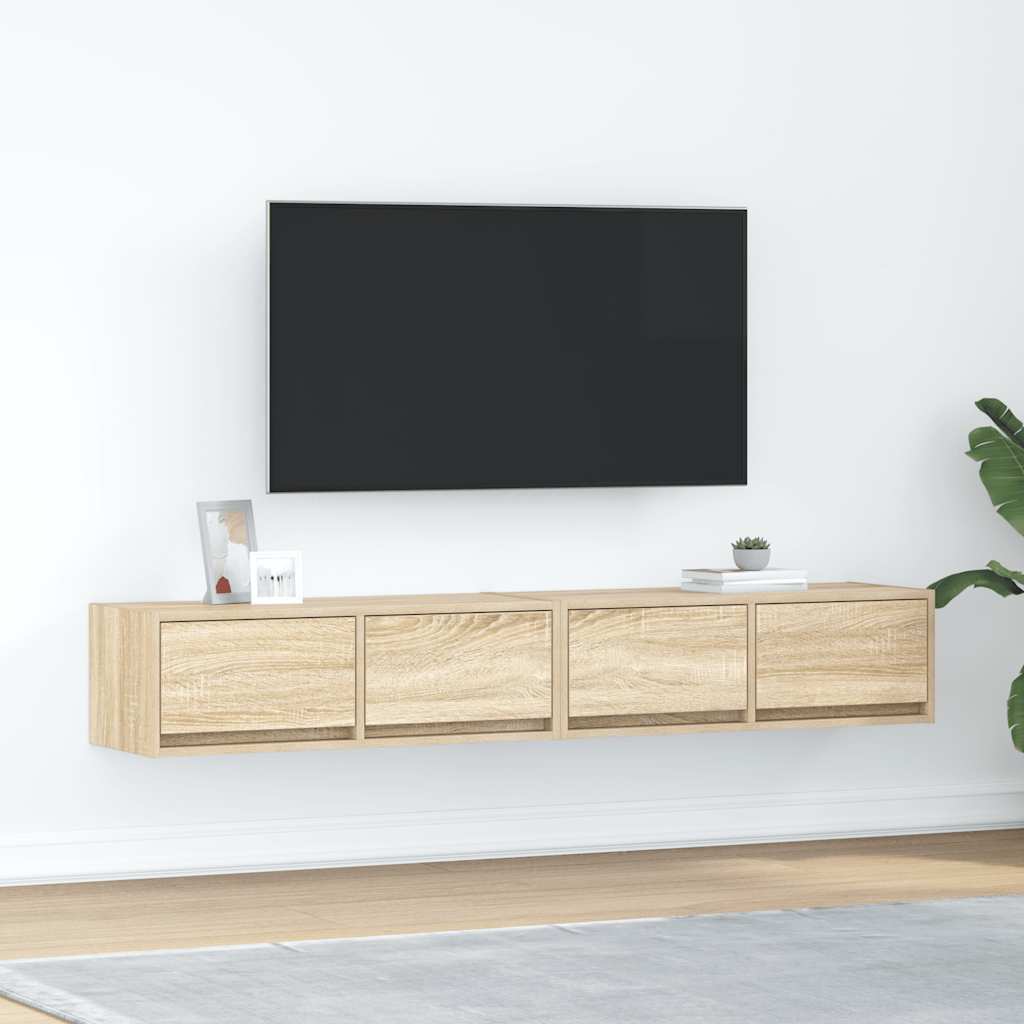 TV Cabinets 2 pcs Sonoma Oak 80x31x25,5 cm Engineered Wood