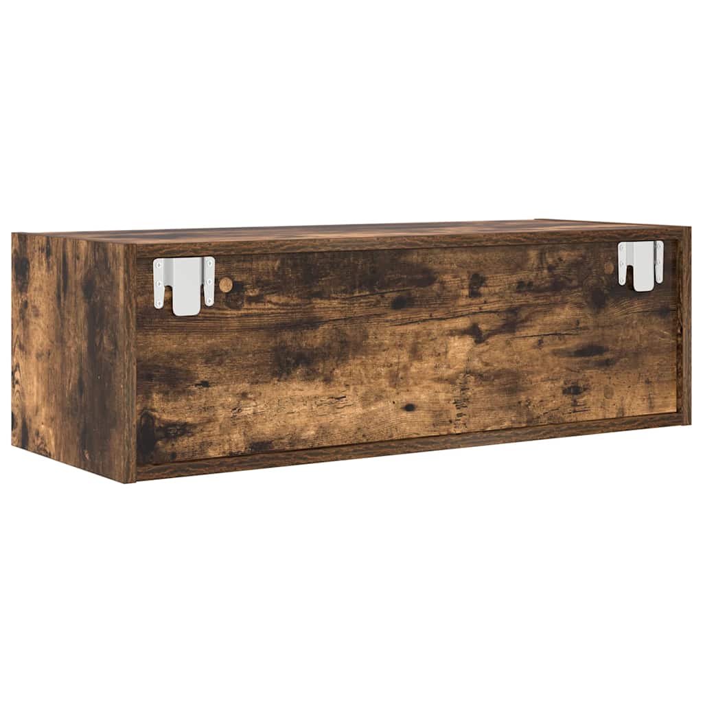 TV Cabinet Smoked Oak 80x31x25,5 cm Engineered Wood