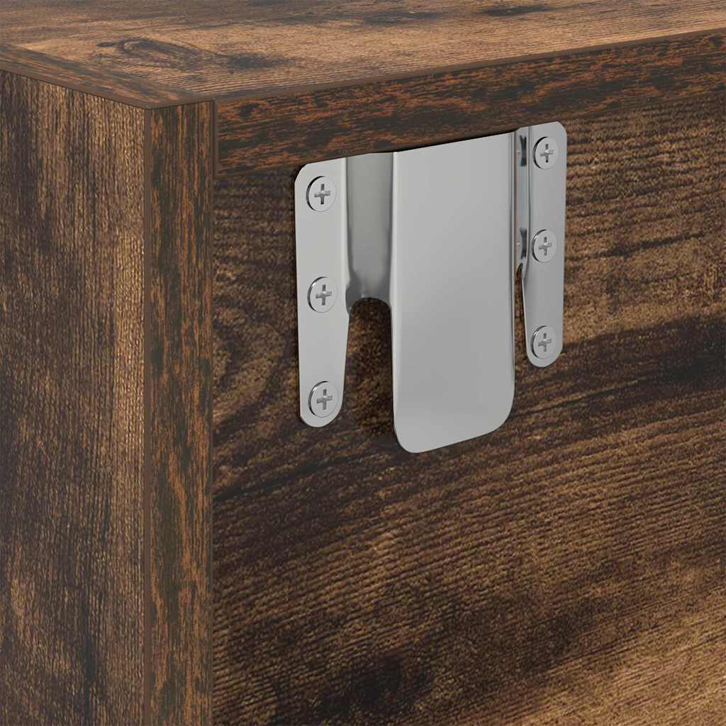 TV Cabinet Smoked Oak 80x31x25,5 cm Engineered Wood