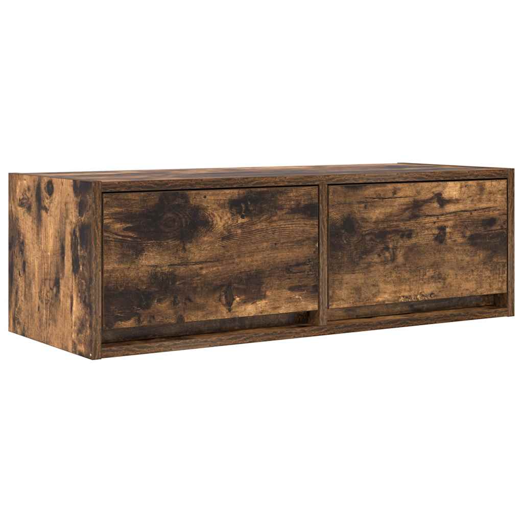 TV Cabinets 2 pcs Smoked Oak 80x31x25,5 cm Engineered Wood