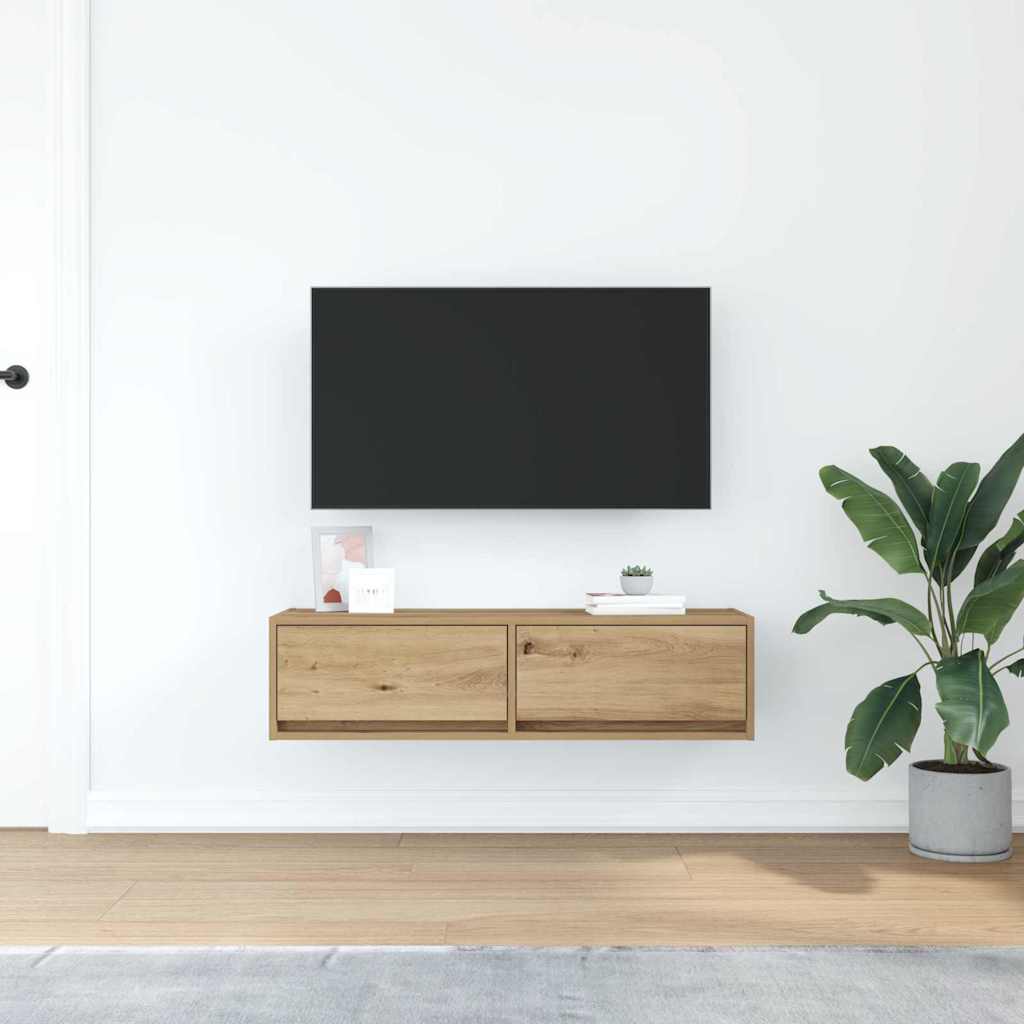 TV Cabinet Artisan oak 100 x 31 x 25.5 cm Engineered wood