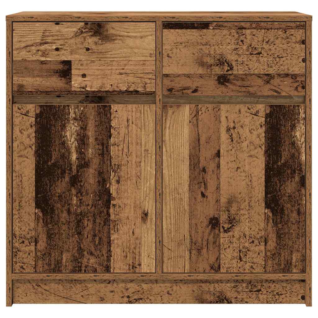 Sideboard with Drawer Old Wood 80x34x76 cm Engineered Wood