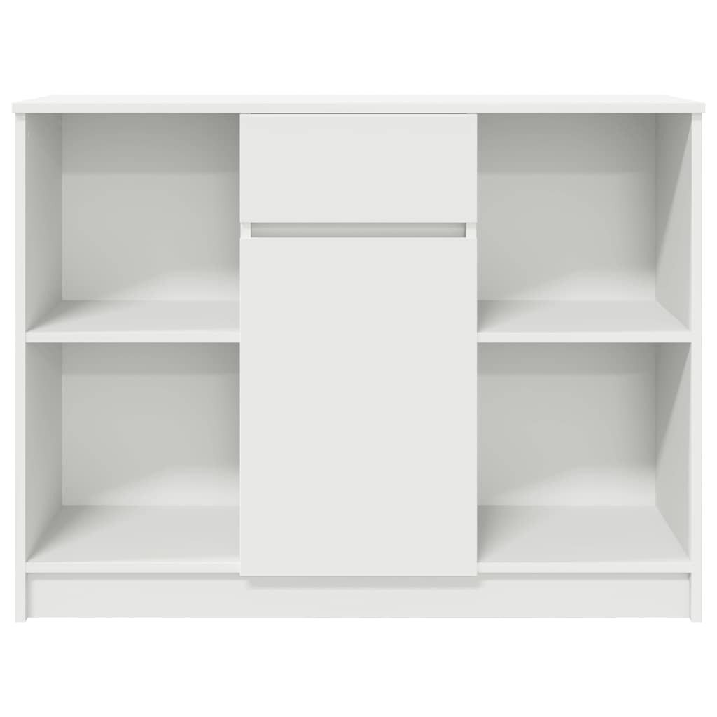 Sideboard with Drawer White 101x35x76 cm Engineered Wood