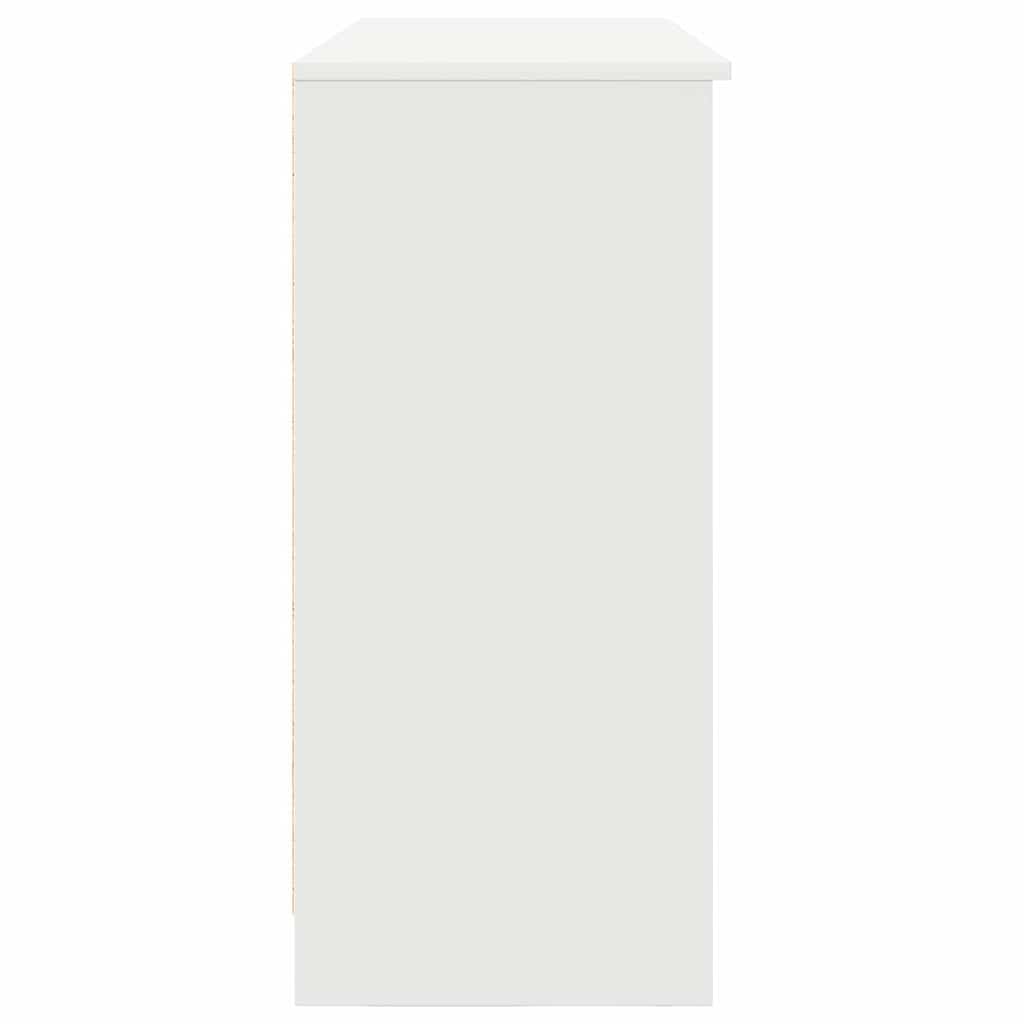 Sideboard with Drawer White 101x35x76 cm Engineered Wood