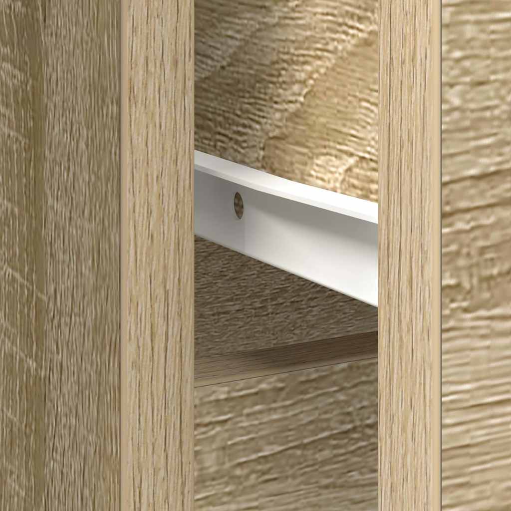 Sideboard with Drawer Sonoma Oak 101x35x76 cm Engineered Wood
