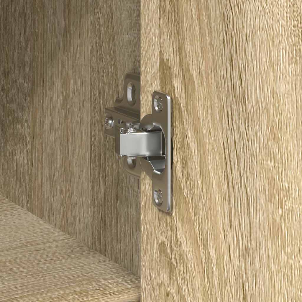 Sideboard with Drawer Sonoma Oak 101x35x76 cm Engineered Wood