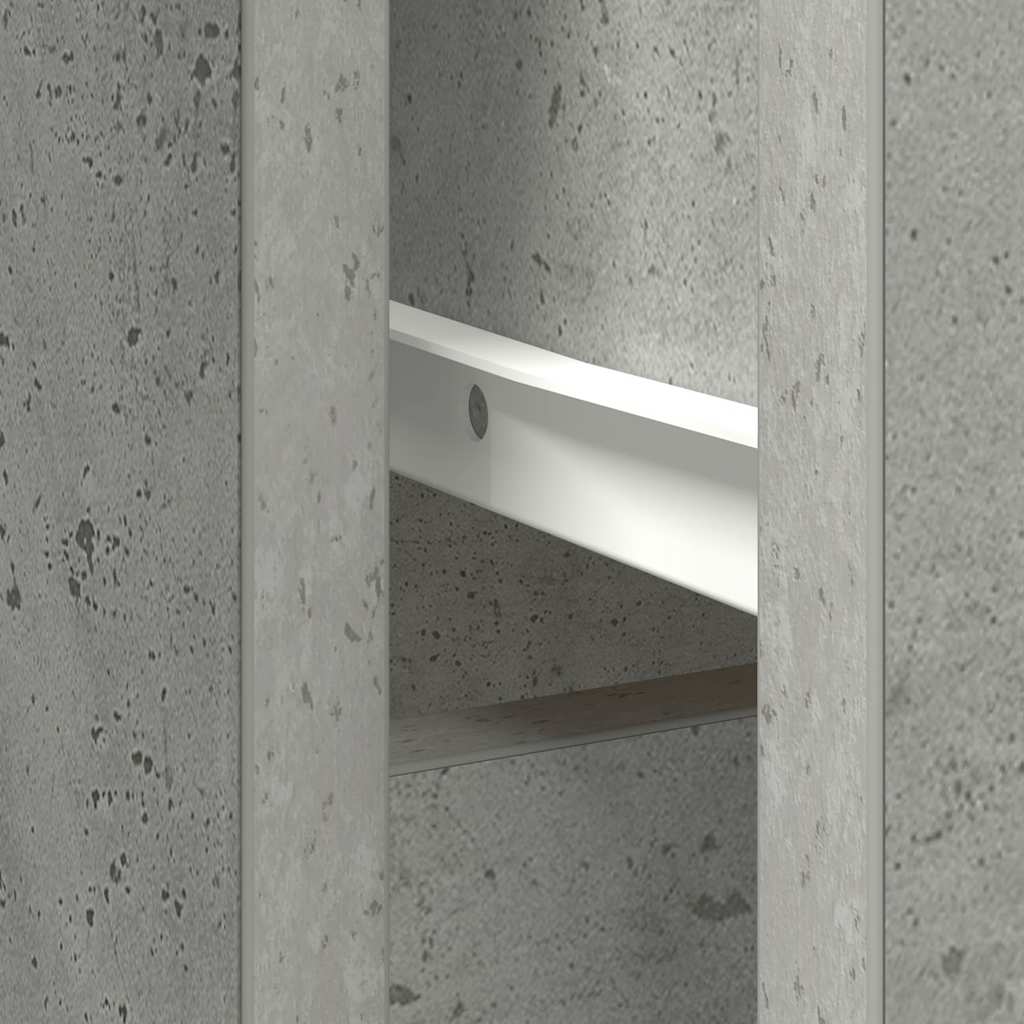Sideboard with Drawer Concrete Grey 101x35x76cm Engineered Wood