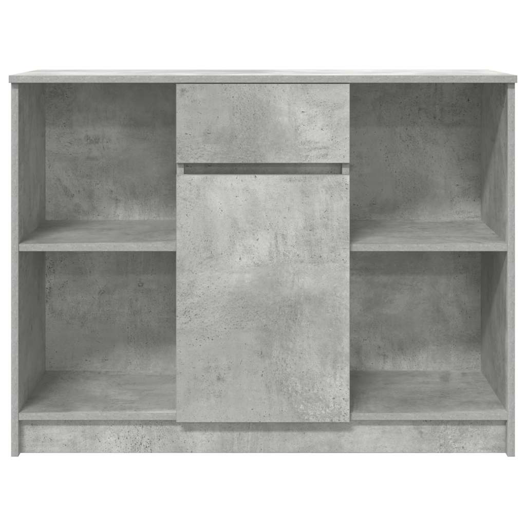 Sideboard with Drawer Concrete Grey 101x35x76cm Engineered Wood