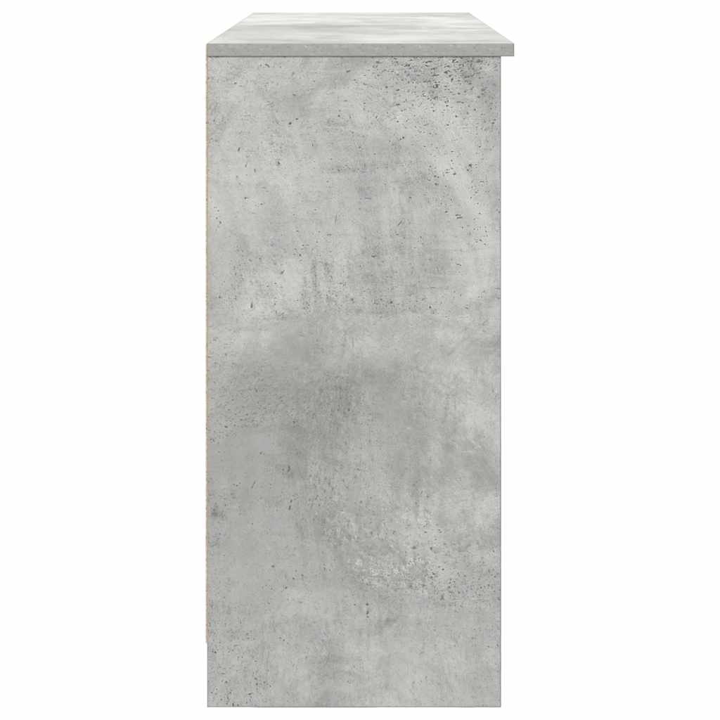 Sideboard with Drawer Concrete Grey 101x35x76cm Engineered Wood
