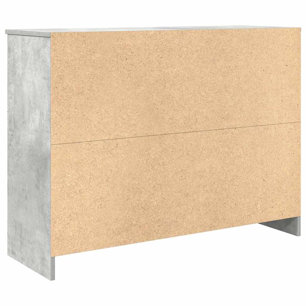 Sideboard with Drawer Concrete Grey 101x35x76cm Engineered Wood