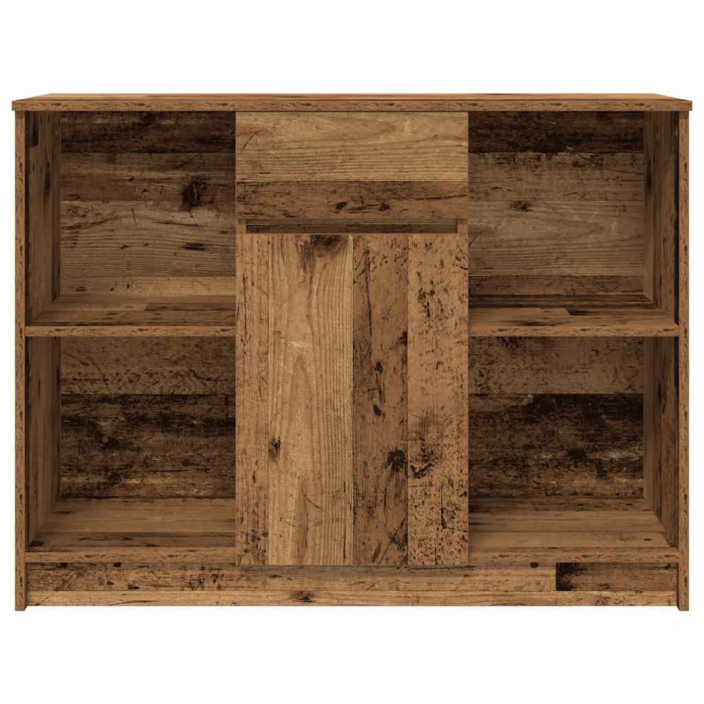 Sideboard with Drawer Old Wood 101x35x76 cm Engineered Wood