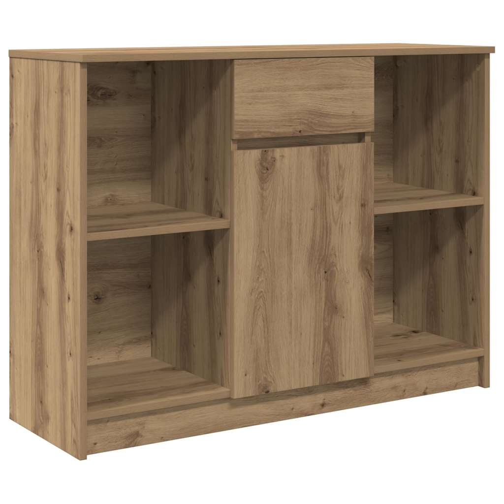 Sideboard with Drawer Artisan Oak 101x35x76 cm Engineered Wood