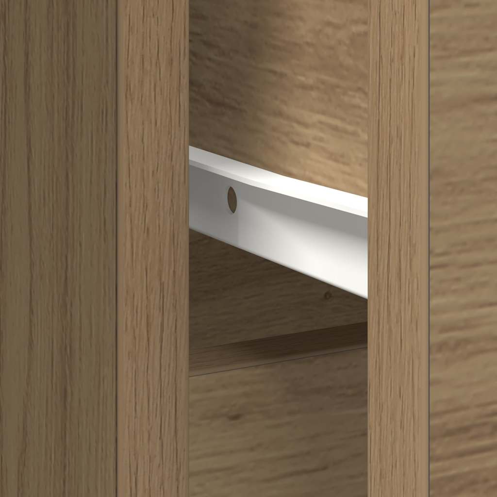 Sideboard with Drawer Artisan Oak 101x35x76 cm Engineered Wood