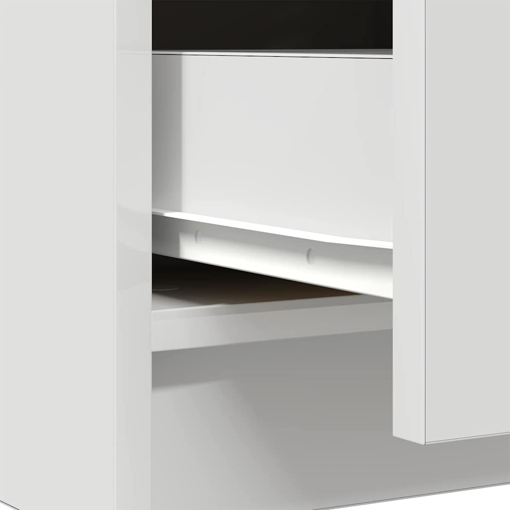 Sideboard with Drawer White 71x35x65 cm Engineered Wood