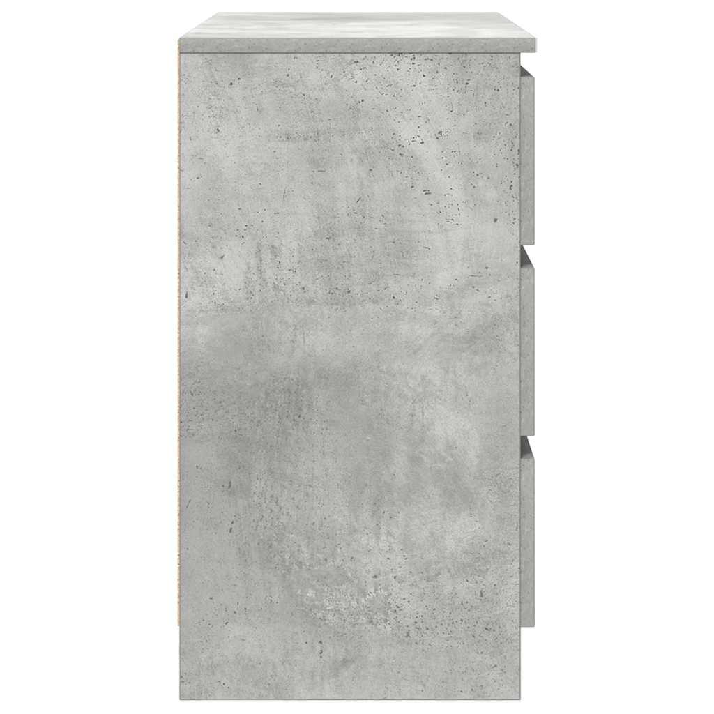Sideboard with Drawer Concrete Grey 71x35x65 cm Engineered Wood