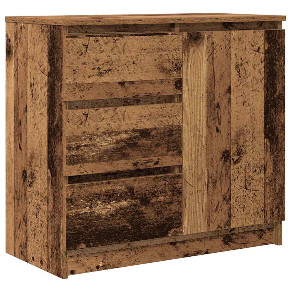 Sideboard with Drawer Old Wood 71x35x65 cm Engineered Wood