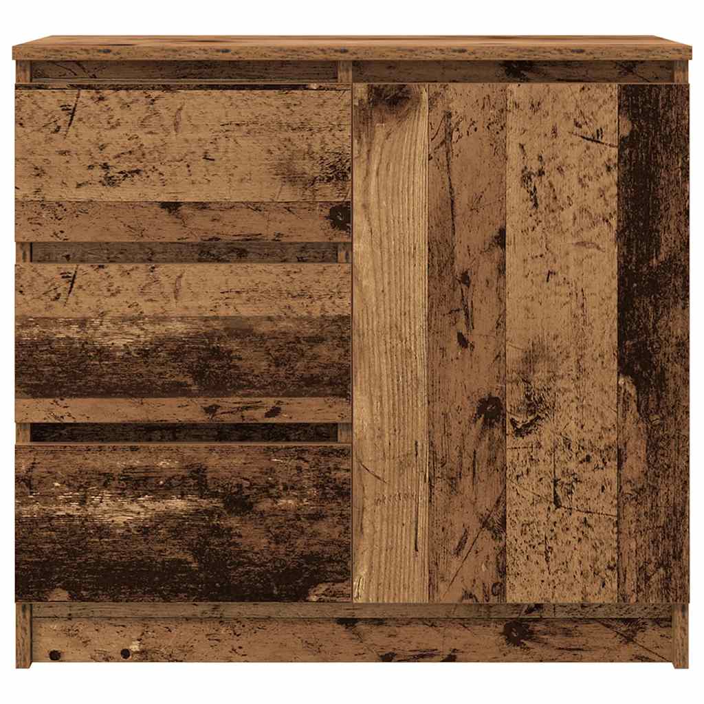 Sideboard with Drawer Old Wood 71x35x65 cm Engineered Wood
