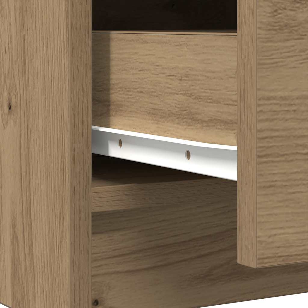 Sideboard with Drawer Artisan Oak 71x35x65 cm Engineered Wood