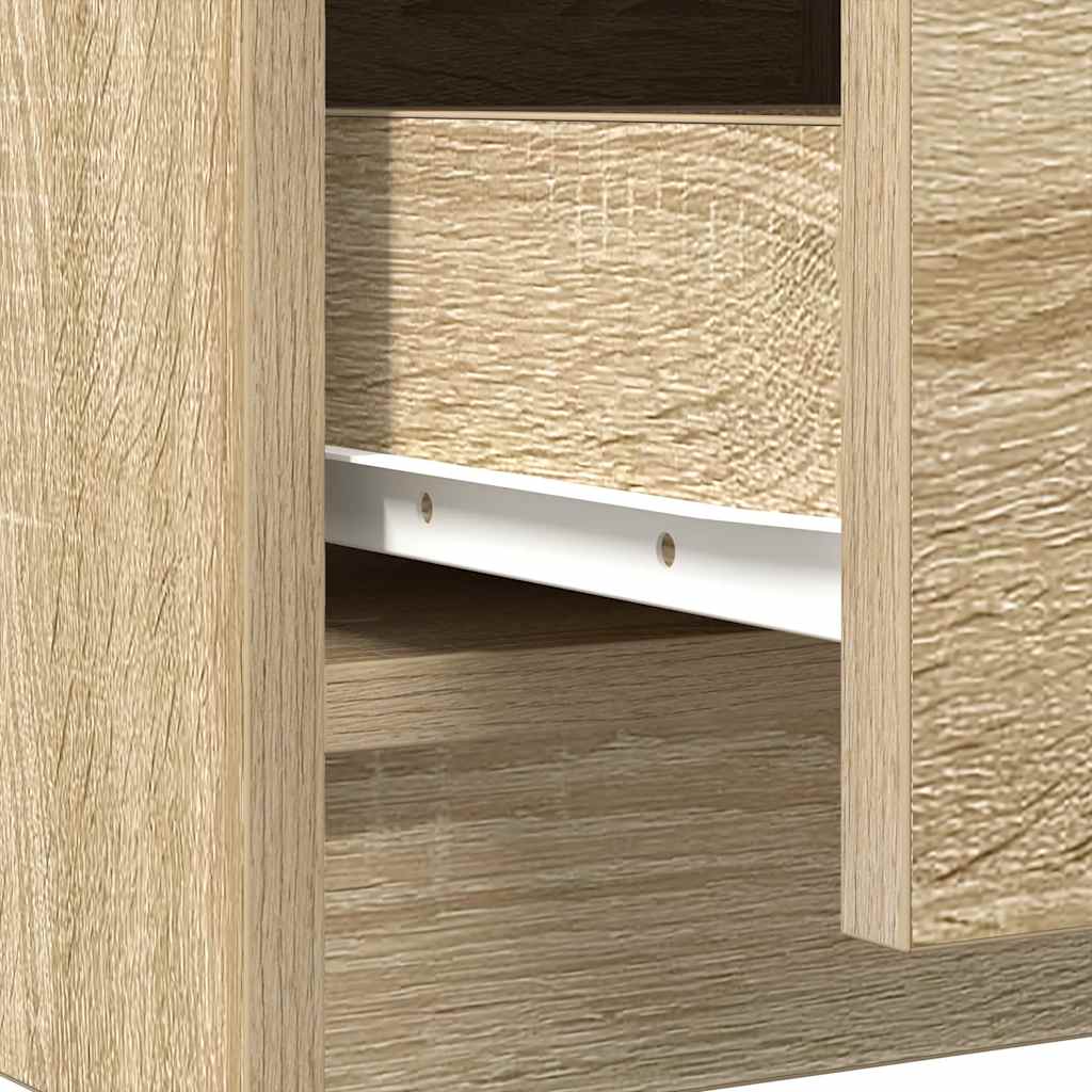 Sideboard with Drawers Sonoma Oak 71x35x84 cm Engineered Wood