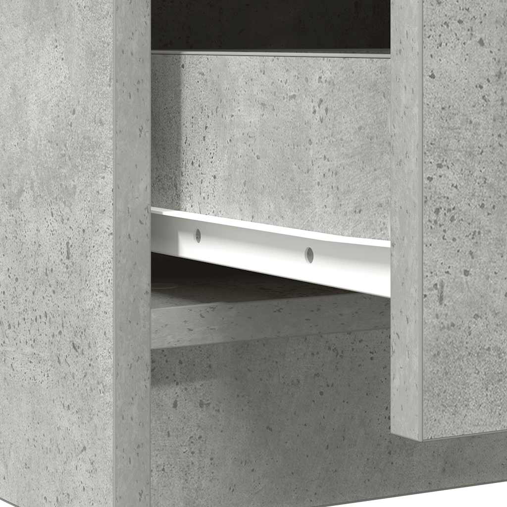 Sideboard with Drawers Concrete Grey 71x35x84cm Engineered Wood