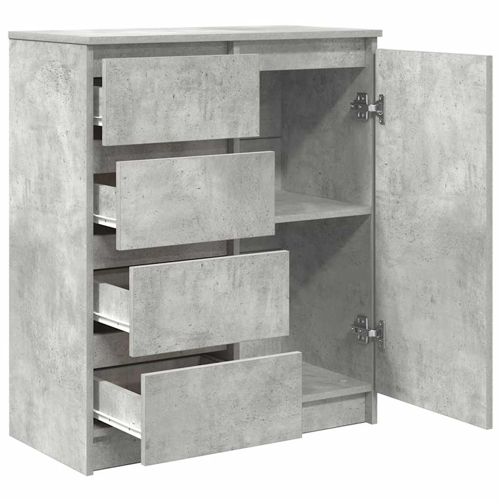 Sideboard with Drawers Concrete Grey 71x35x84cm Engineered Wood