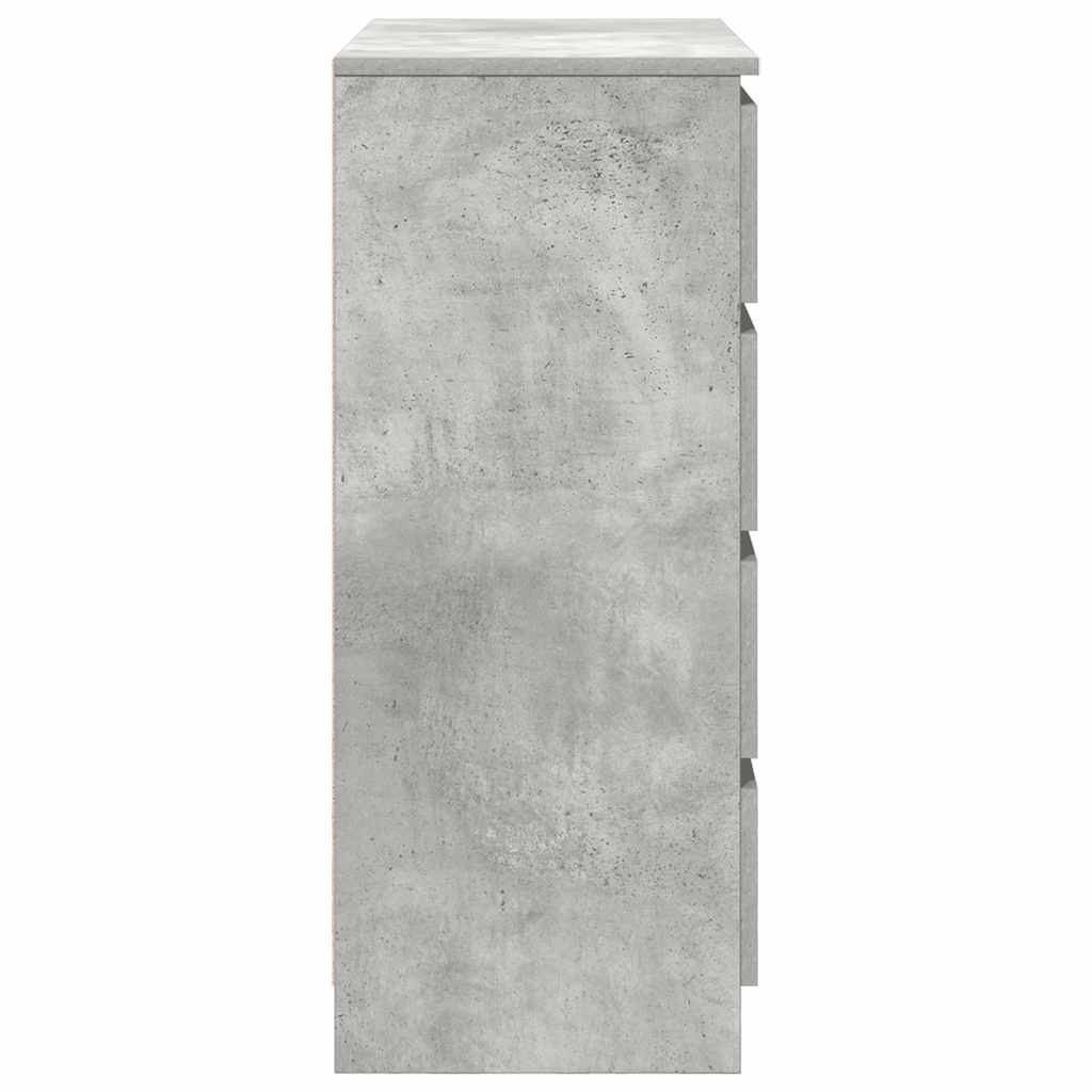 Sideboard with Drawers Concrete Grey 71x35x84cm Engineered Wood