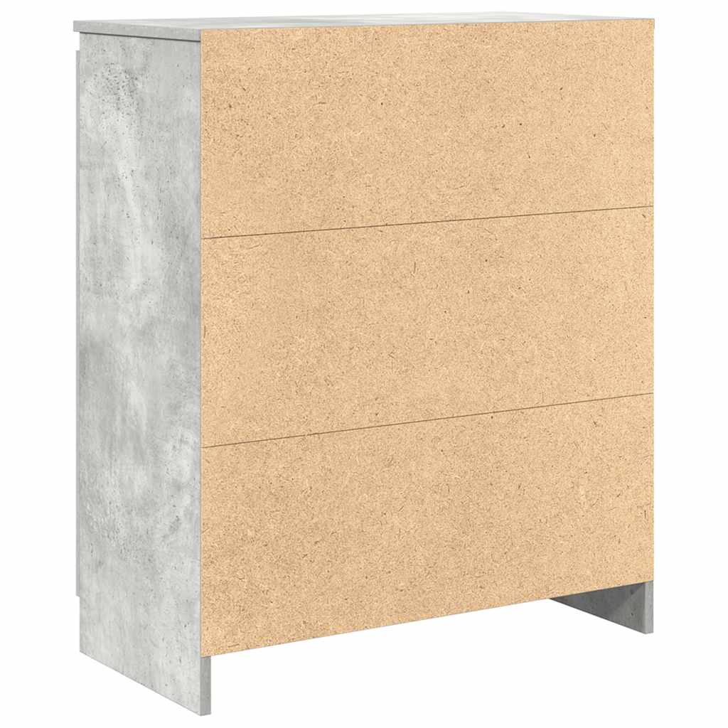 Sideboard with Drawers Concrete Grey 71x35x84cm Engineered Wood