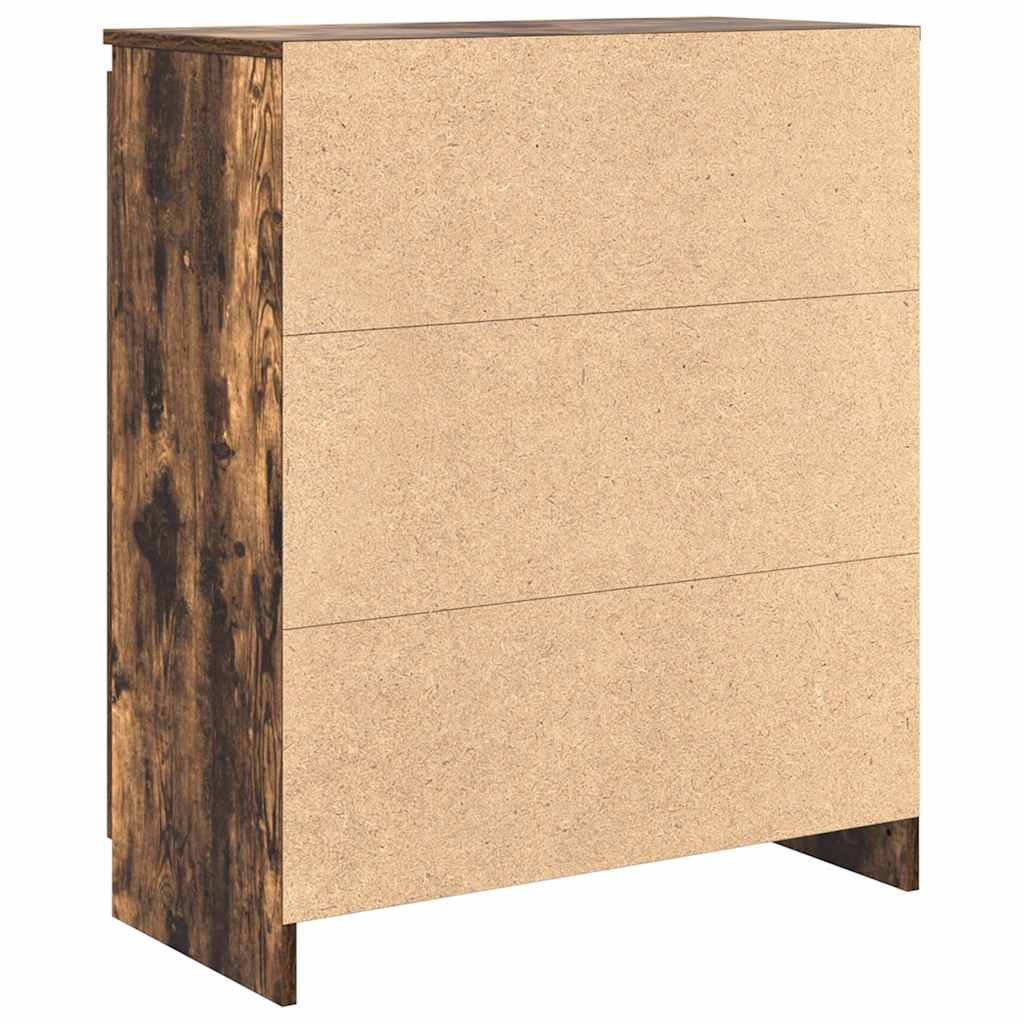 Sideboard with Drawers Smoked Oak 71x35x84 cm Engineered Wood