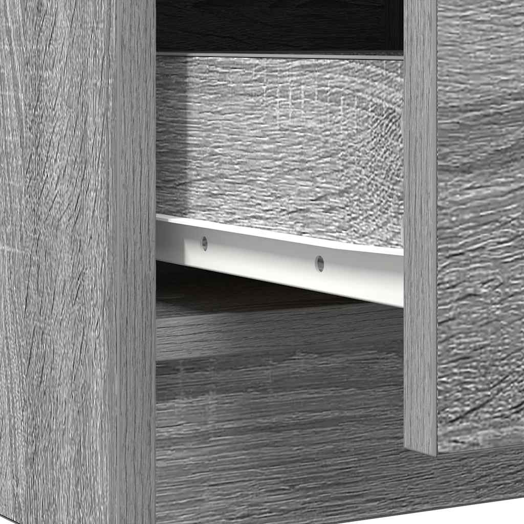 Sideboard with Drawers Grey Sonoma 71x35x84 cm Engineered Wood