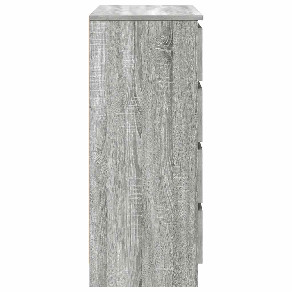 Sideboard with Drawers Grey Sonoma 71x35x84 cm Engineered Wood