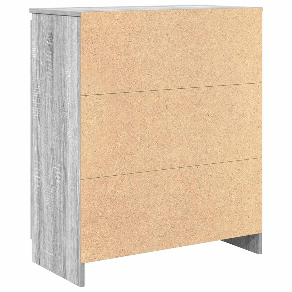 Sideboard with Drawers Grey Sonoma 71x35x84 cm Engineered Wood