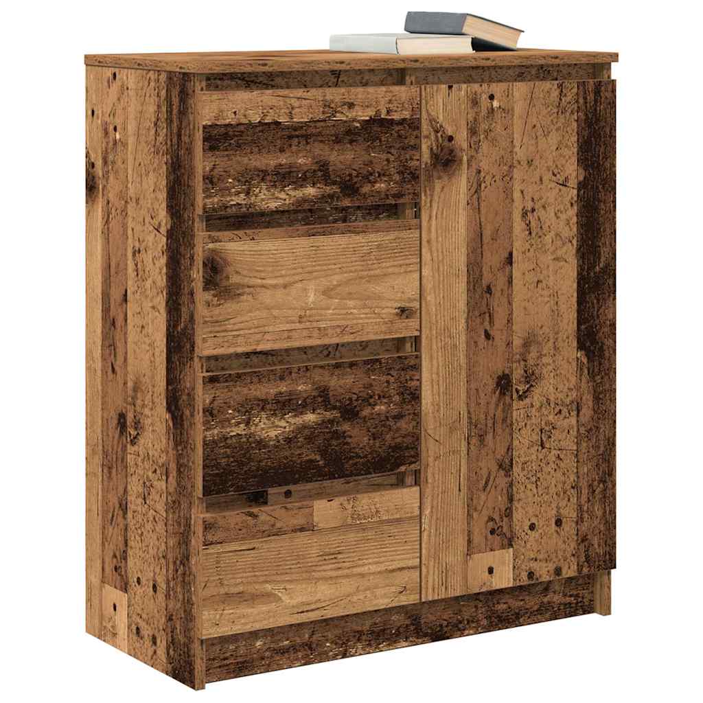 Sideboard with Drawers Old Wood 71x35x84 cm Engineered Wood