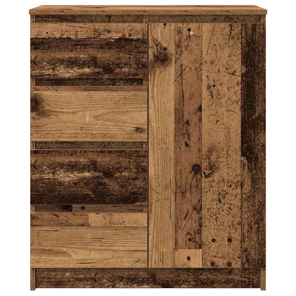 Sideboard with Drawers Old Wood 71x35x84 cm Engineered Wood