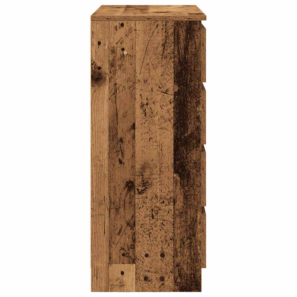 Sideboard with Drawers Old Wood 71x35x84 cm Engineered Wood