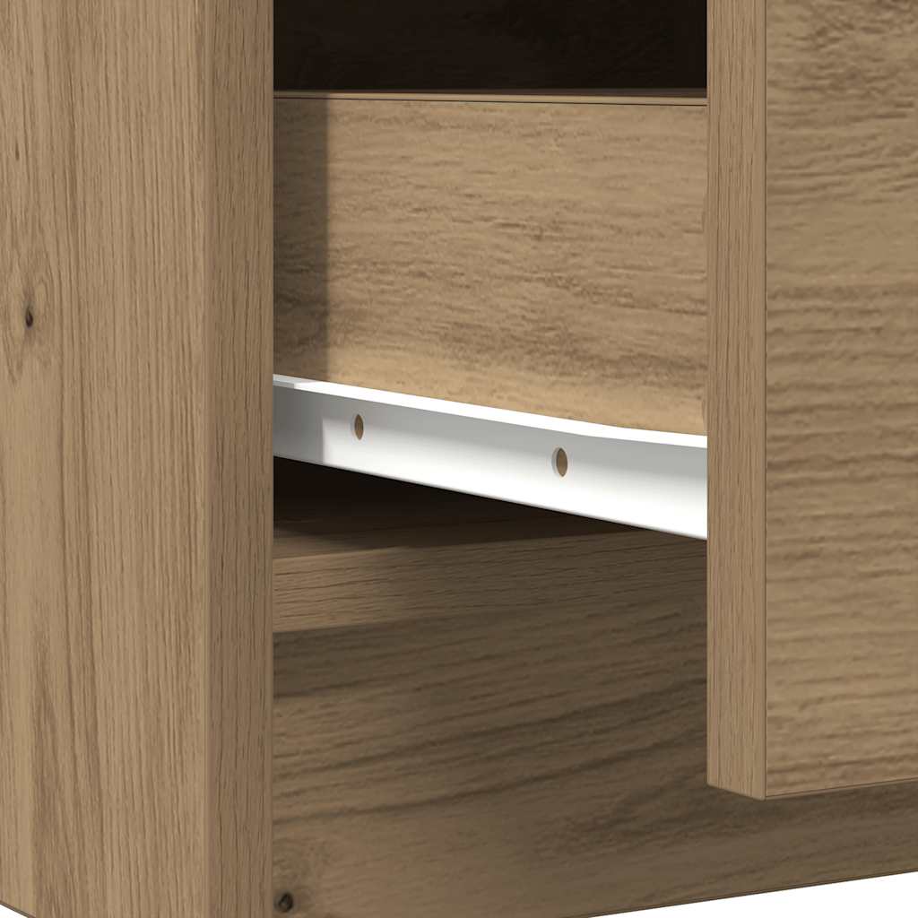 Sideboard with Drawers Artisan Oak 71x35x84 cm Engineered Wood