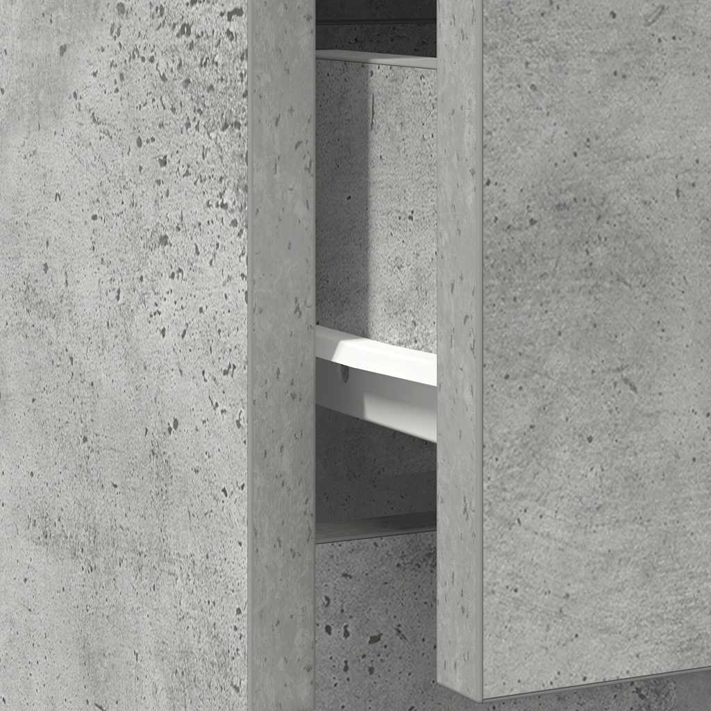 Sideboard with Drawer Concrete Grey 71x35x84 cm Engineered Wood