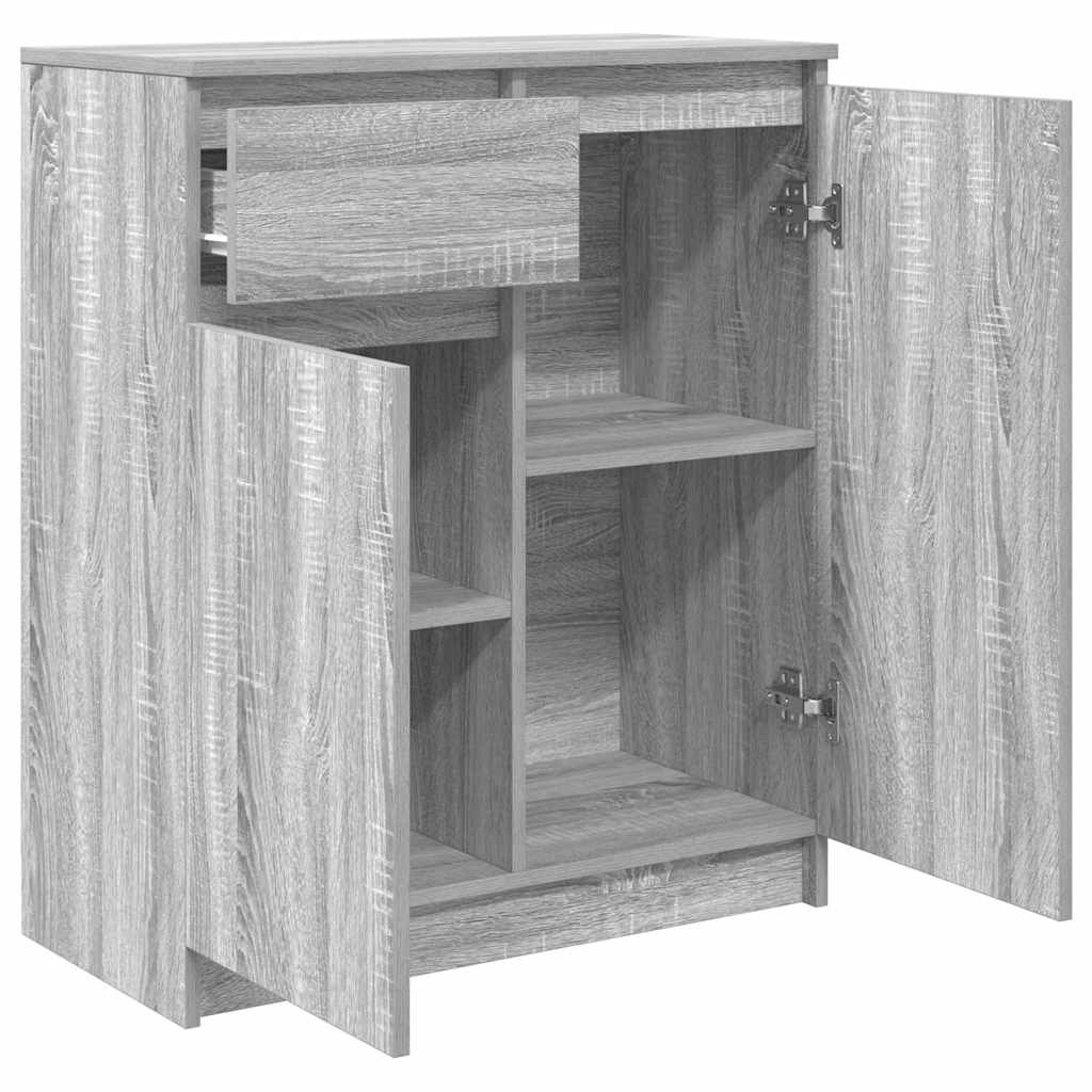 Sideboard with Drawer Grey Sonoma 71x35x84 cm Engineered Wood