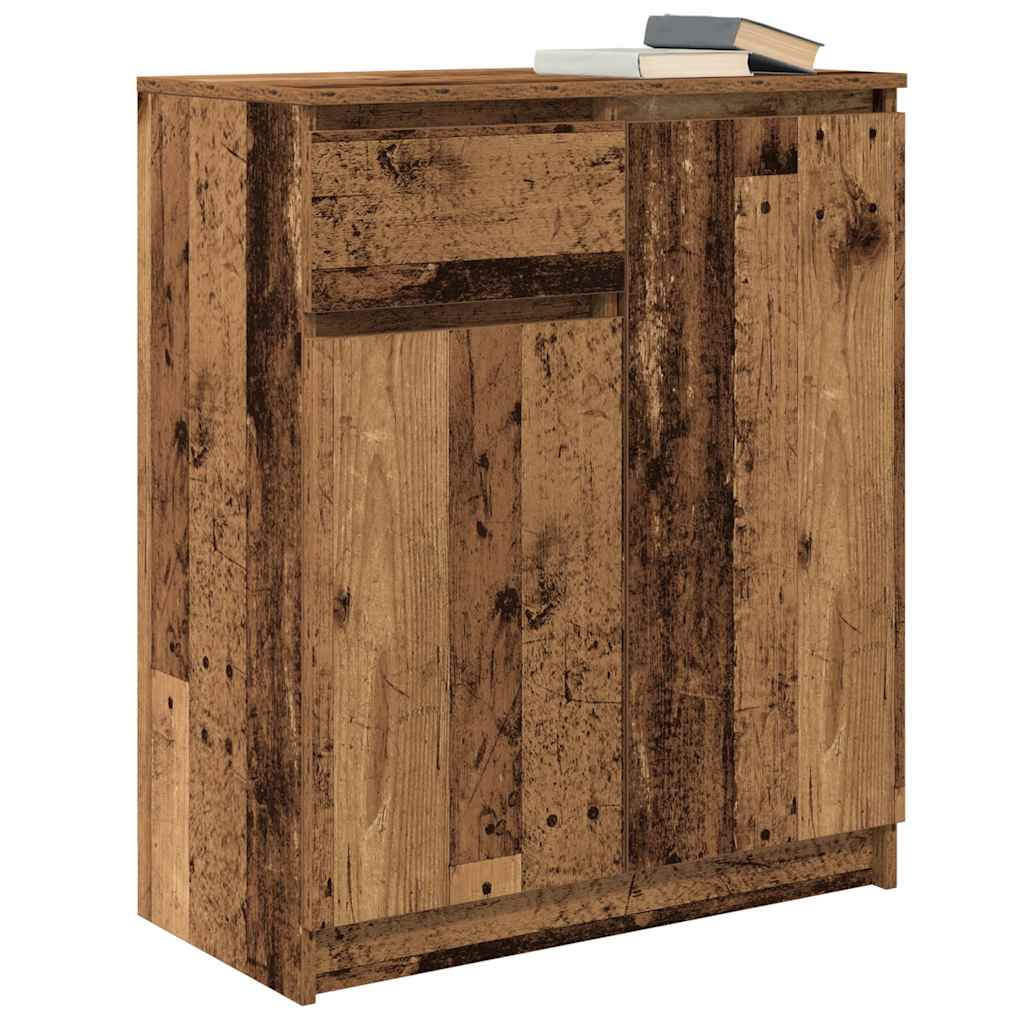 Sideboard with Drawer Old Wood 71x35x84 cm Engineered Wood