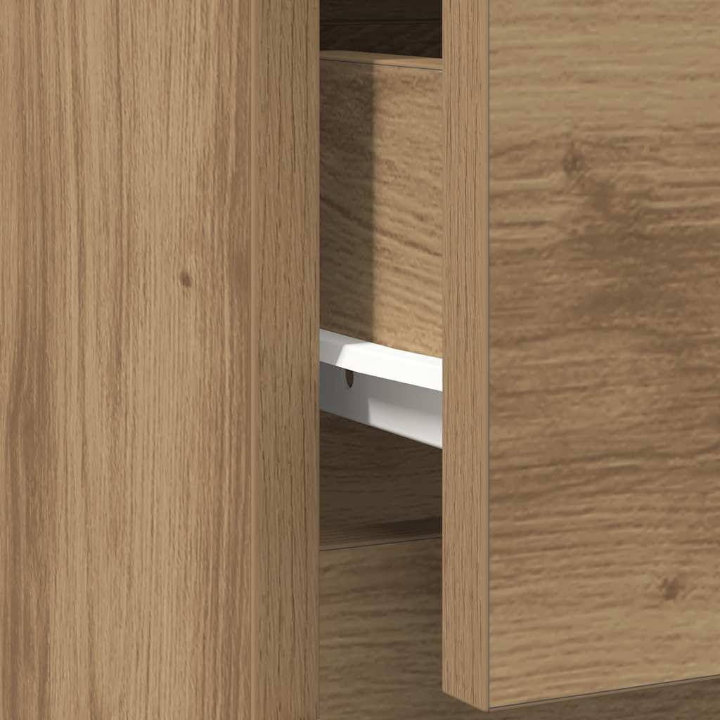 Sideboard with Drawer Artisan Oak 71x35x84 cm Engineered Wood