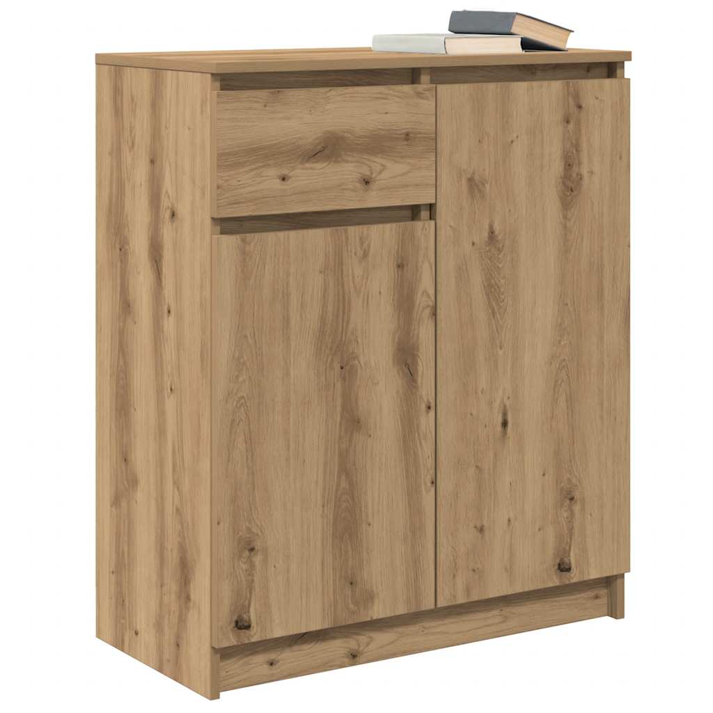 Sideboard with Drawer Artisan Oak 71x35x84 cm Engineered Wood