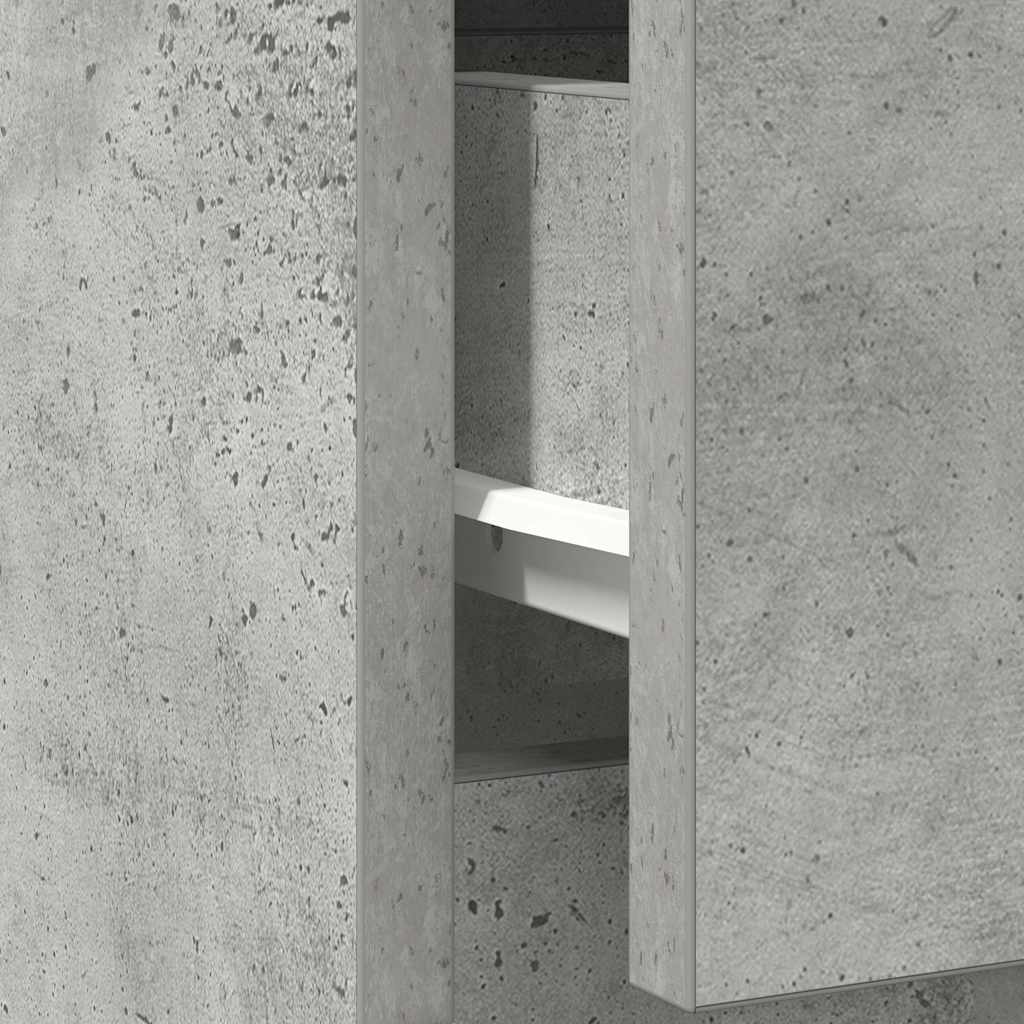 Sideboard with Drawer Concrete Grey 71x35x65 cm Engineered Wood